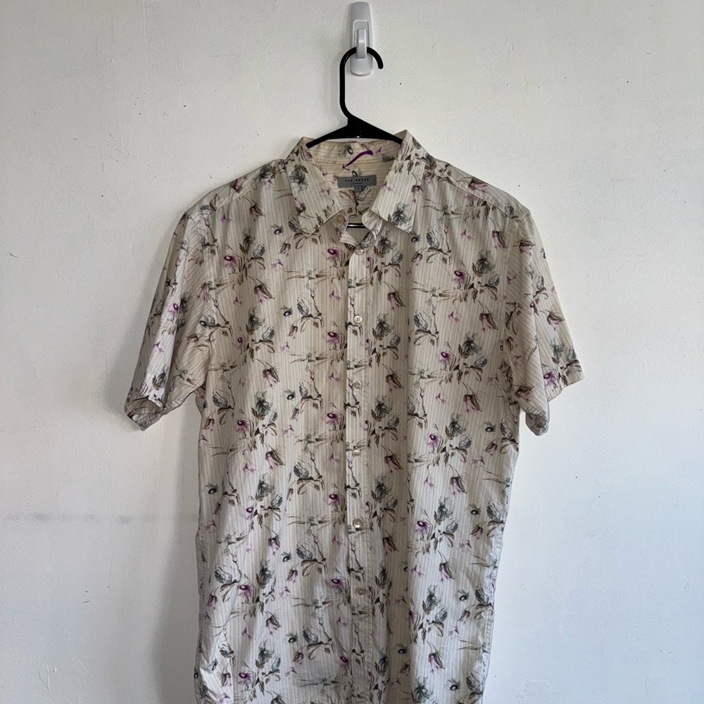Floral Short Sleeve Men's Shirt